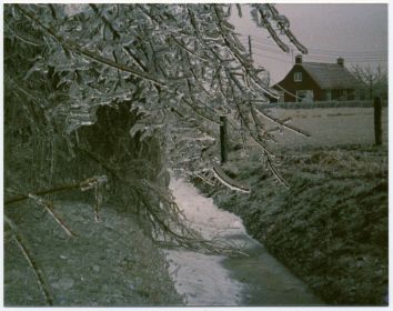 Winter in Hantumhuizen   Woning aan Wierumerweg   1987