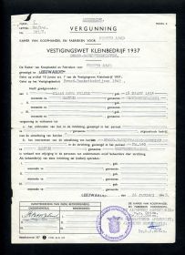 92   Vestigingsvergunning voorzijde