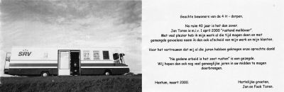 jan toren afscheidskaartje   maart 2000