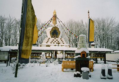 tempel in de winter